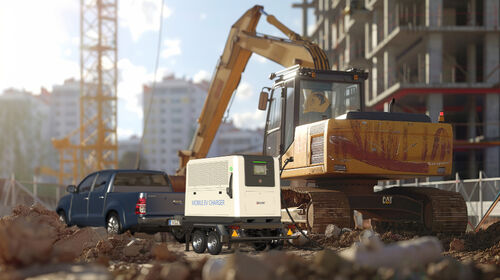Últimas notícias da empresa sobre No Grid Power at a New Construction Site? How Contractors Can Use a Mobile EV Charger to Build a Temporary Power System
